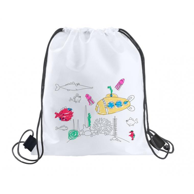 Rucsac de colorat Carle alb