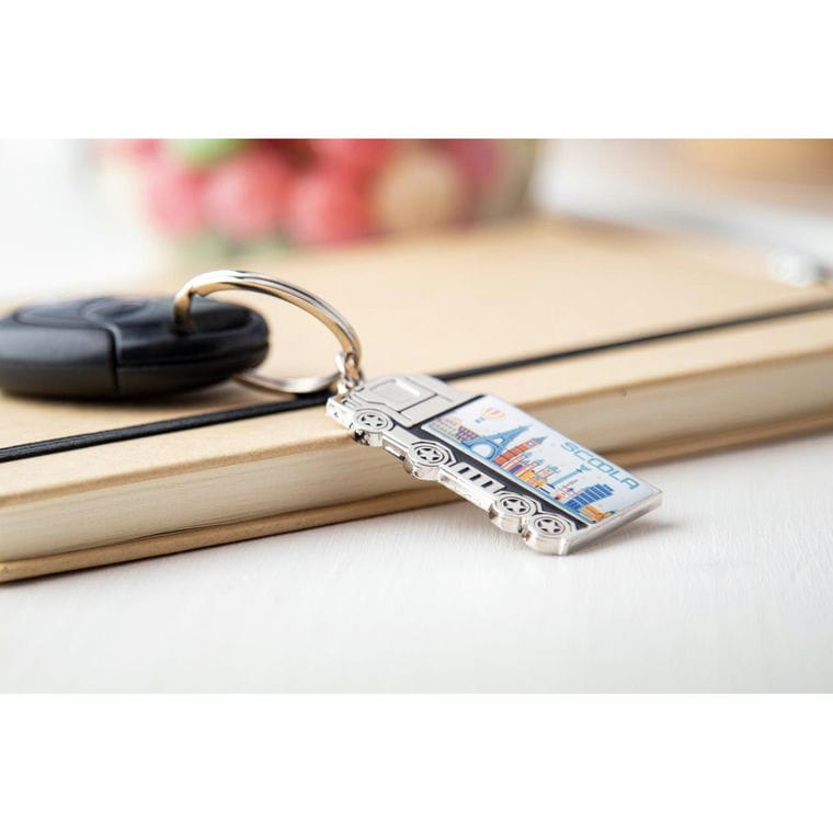 Breloc Basset argintiu