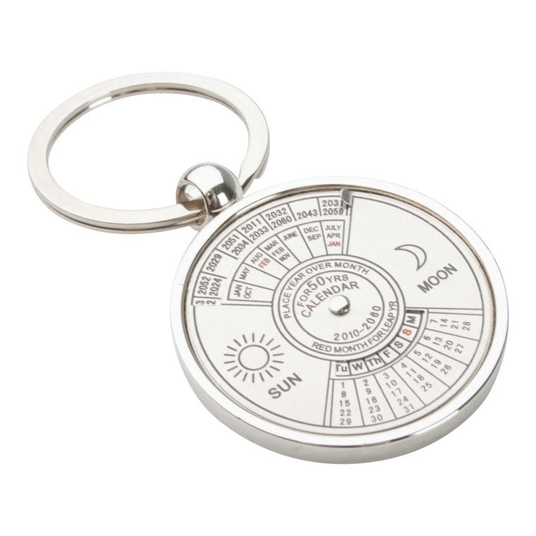 Breloc calendar Eternity argintiu