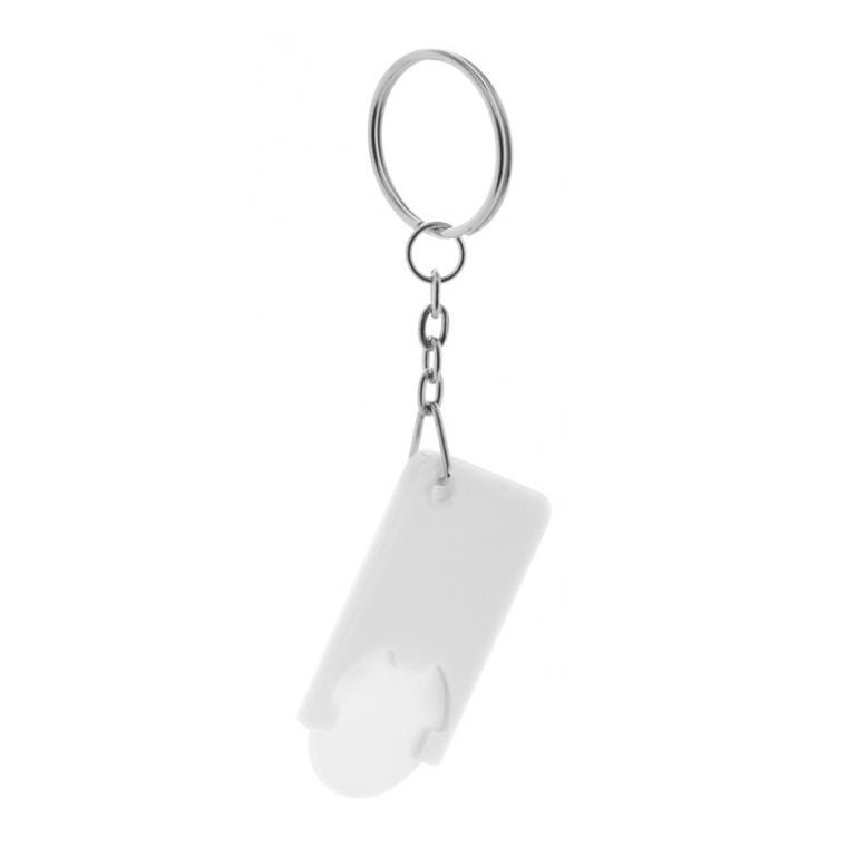 Breloc cu fisă Beka alb