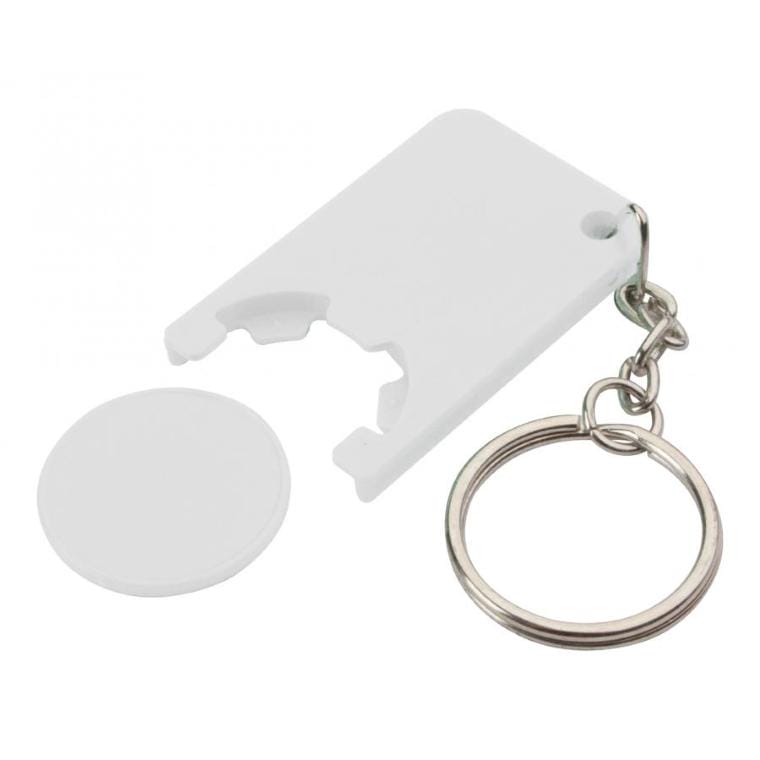 Breloc cu fisă Beka alb