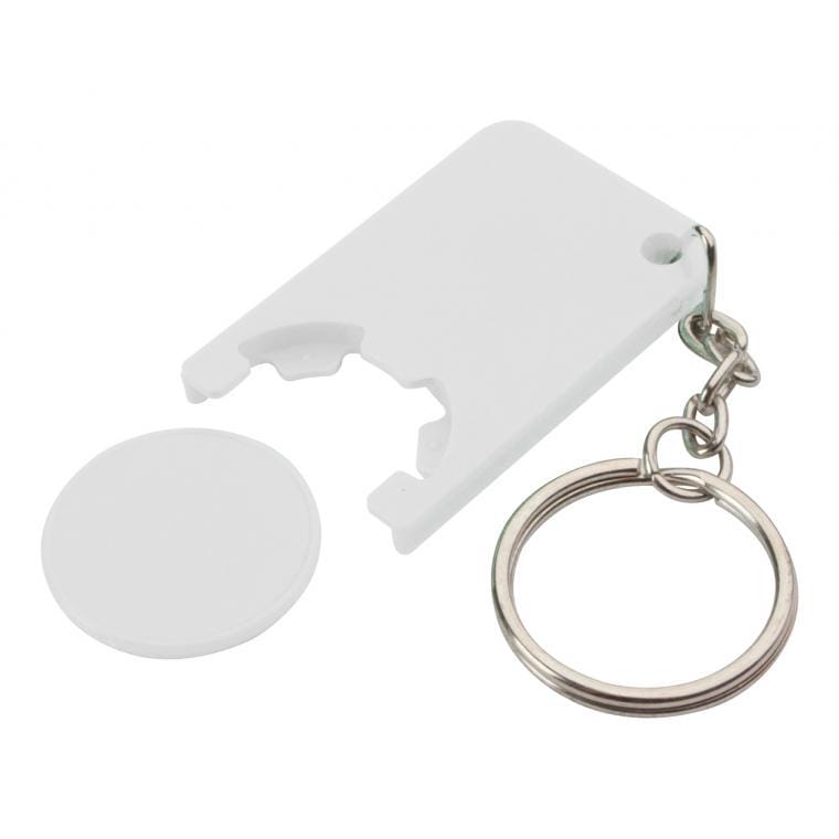 Breloc cu fisă Beka alb