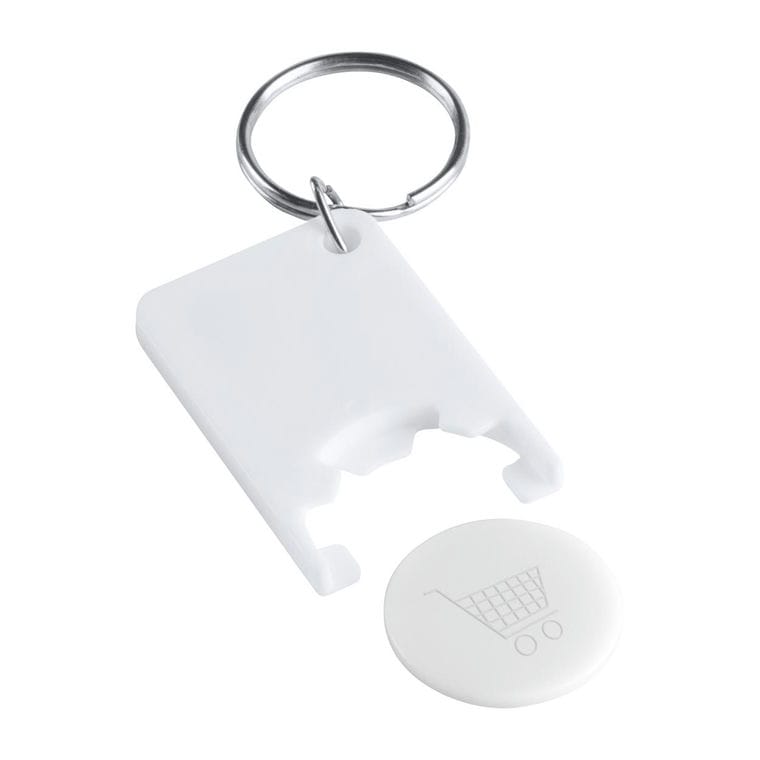 Breloc cu fisă pentru cumpărături Trolex alb