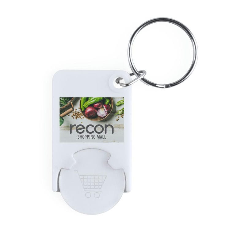 Breloc cu fisă pentru cumpărături Trolex alb