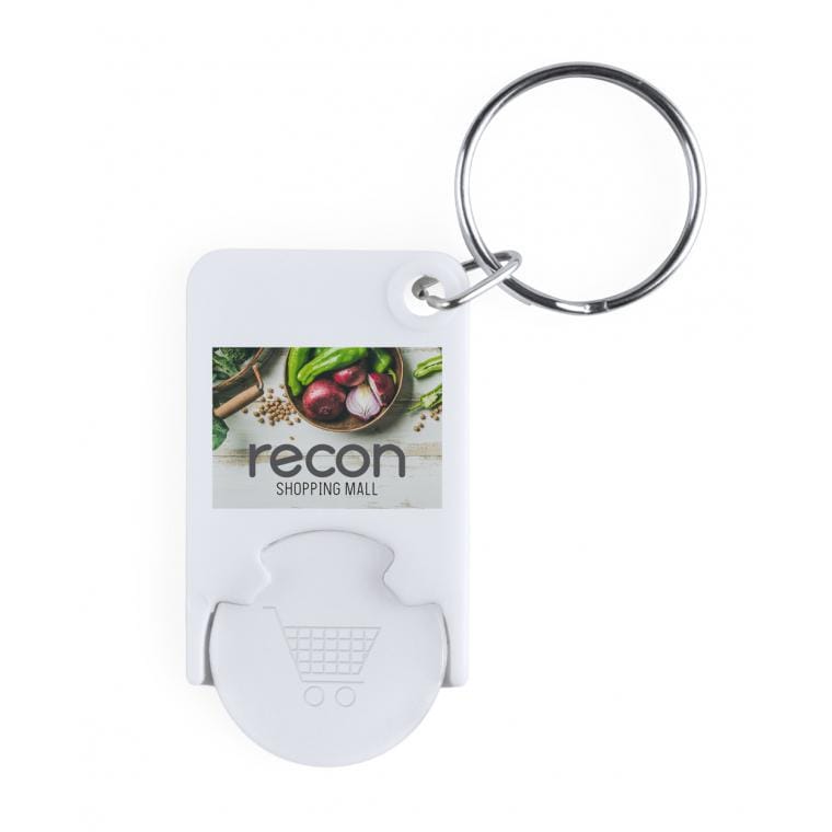 Breloc cu fisă pentru cumpărături Trolex alb