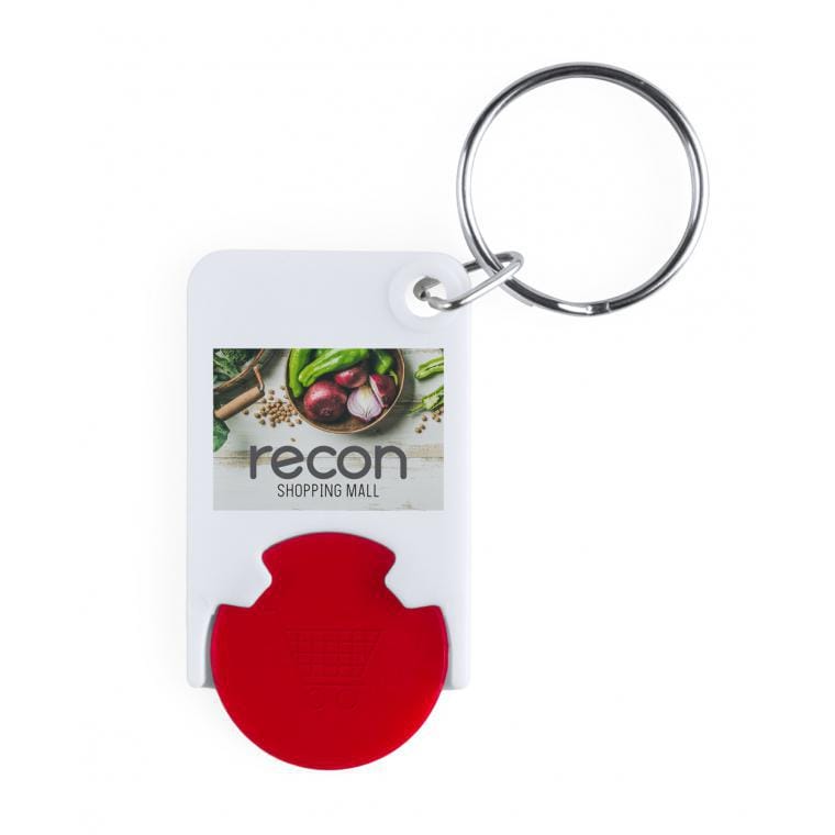 Breloc cu fisă pentru cumpărături Trolex roșu