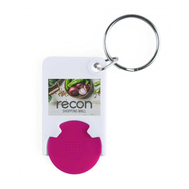 Breloc cu fisă pentru cumpărături Trolex roz