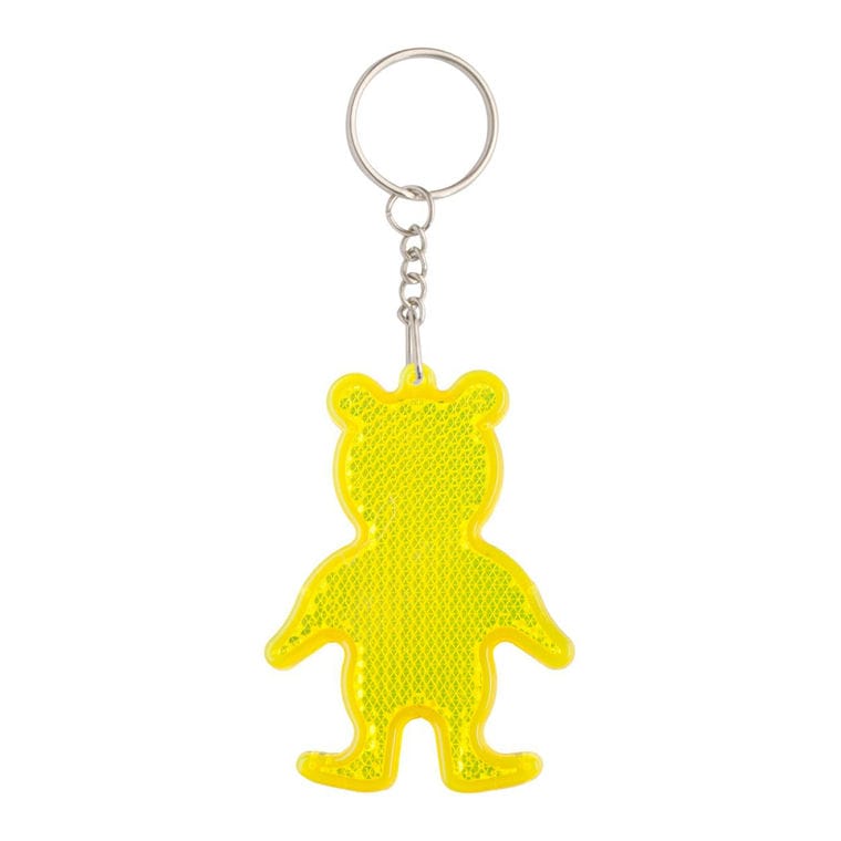 Breloc reflectorizant Safebear Galben