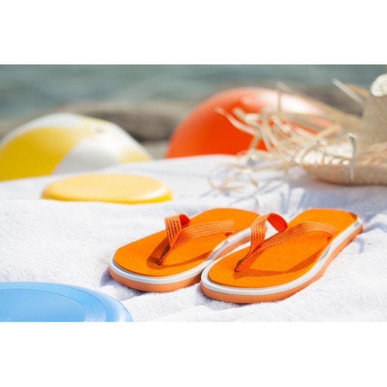 Papuci de plajă Malibu portocaliu alb 42-44