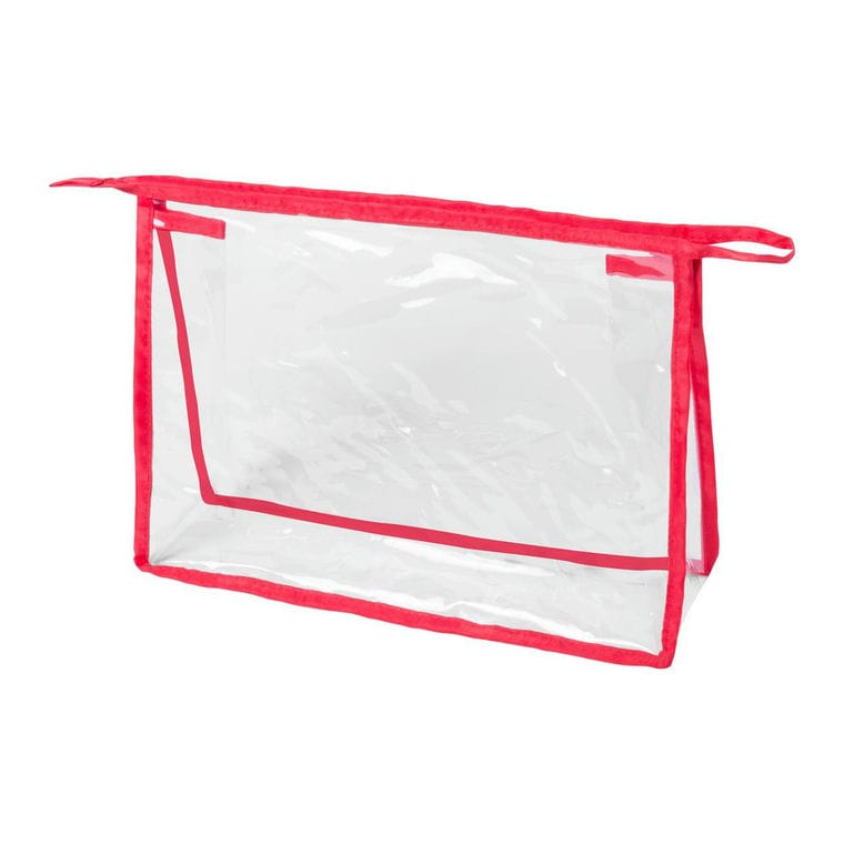 Geantă cosmetice Losut transparent roșu