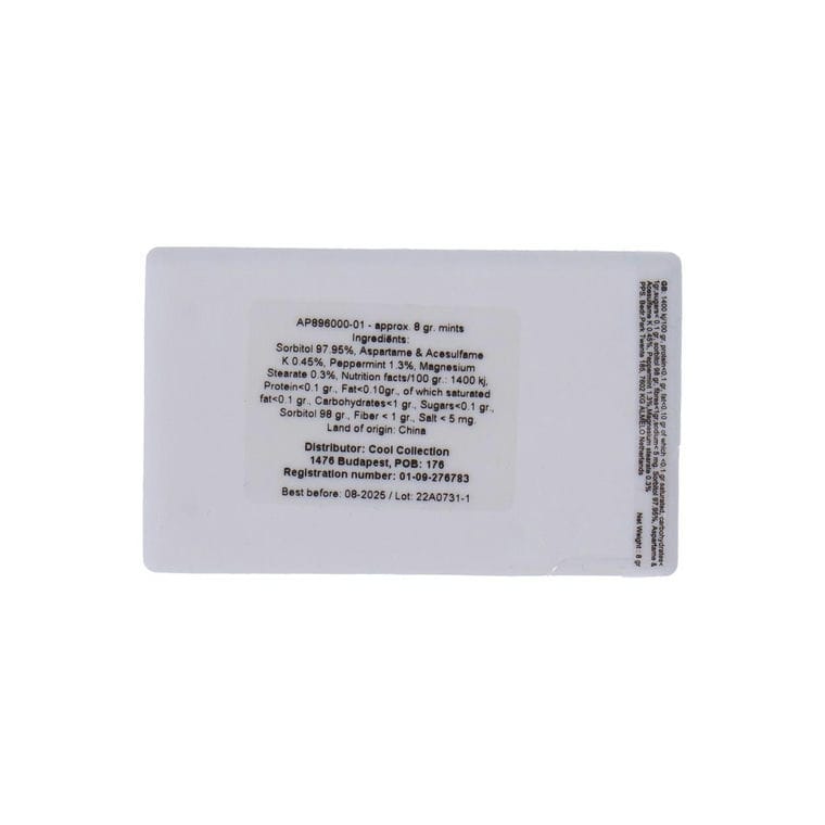 Cutie bomboane mentolate Card alb