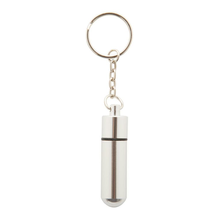 Breloc/cutie medicamente Carrypill argintiu