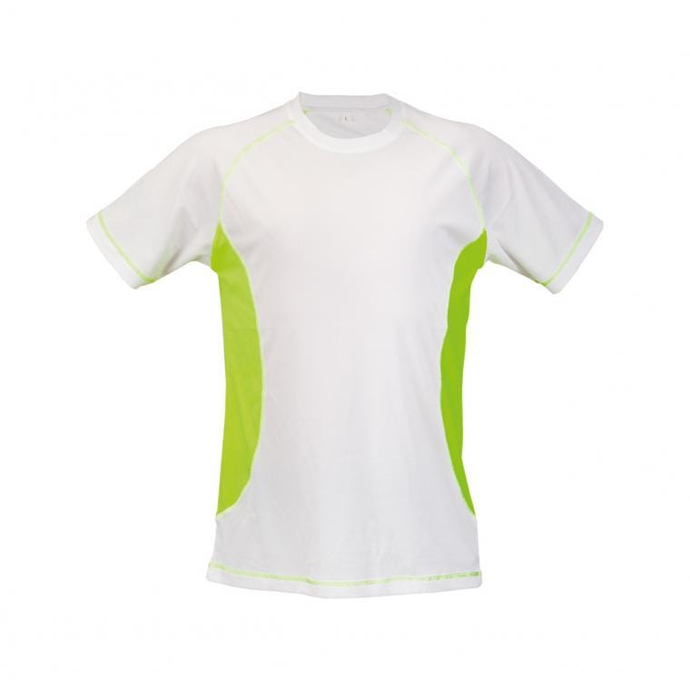 Tricou Combi galben fosforescent alb L