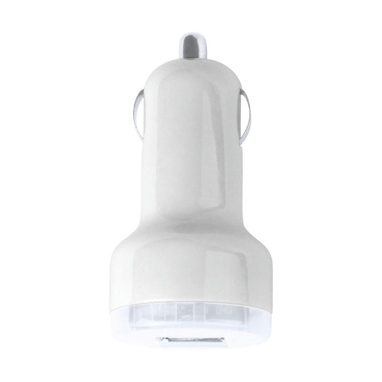 Încărcător auto Denom alb