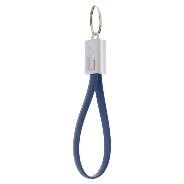 Breloc cu cablu USB Pirten albastru alb