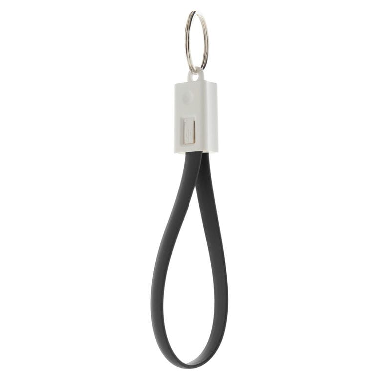 Breloc cu cablu USB Pirten negru alb