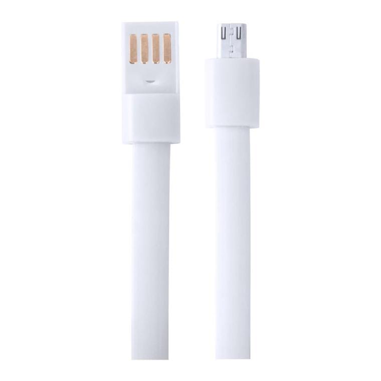 Brățară încărcător USB Beth alb argintiu