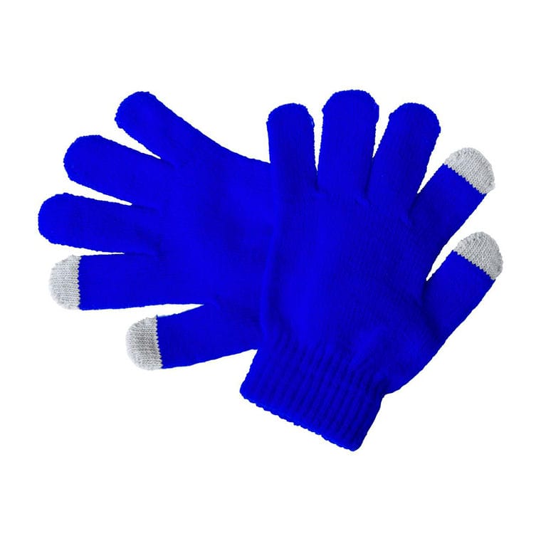 Mănuși touch pentru copii Pigun albastru gri