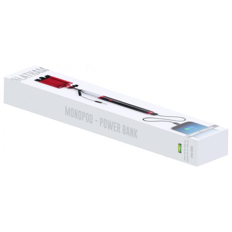 Sefie stick cu power bank Slatham negru 2200 mAh