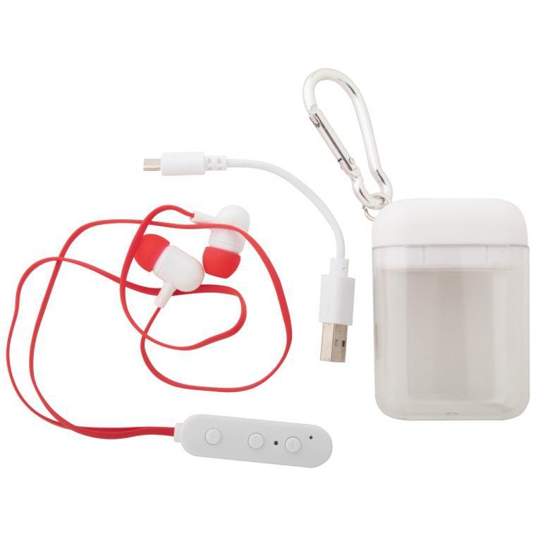 Căști Stepek roșu alb