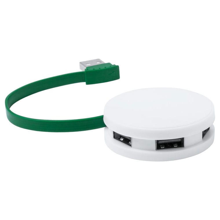 Hub USB Niyel verde alb