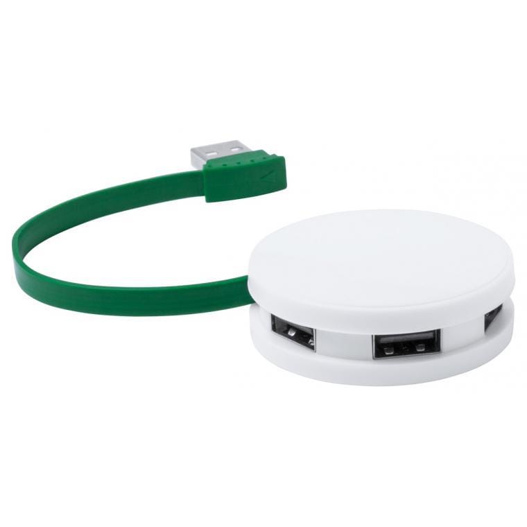 Hub USB Niyel verde alb