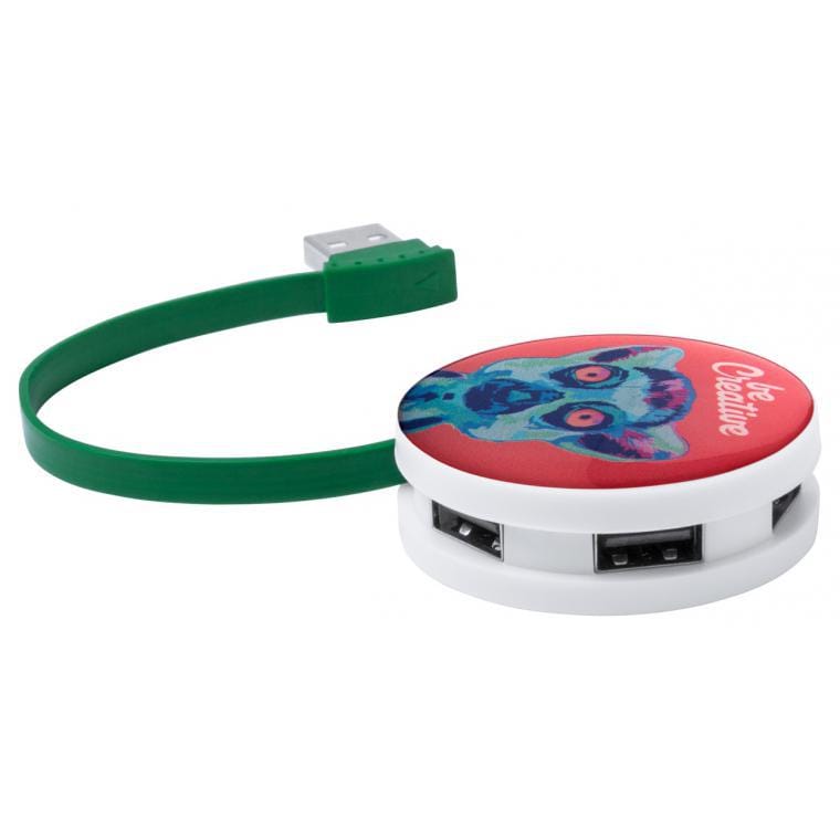 Hub USB Niyel verde alb