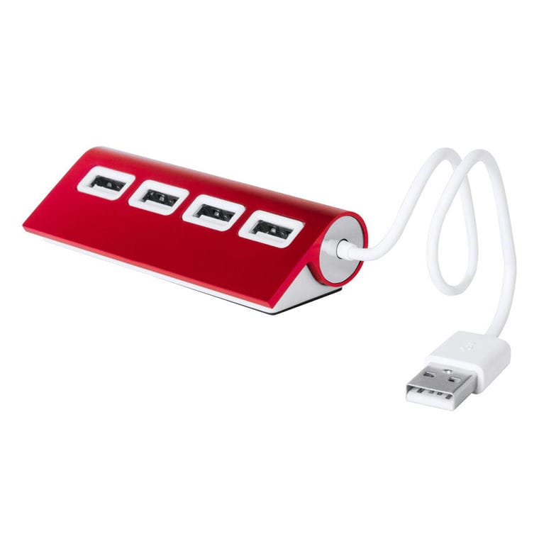 Hub USB Wudge roșu alb