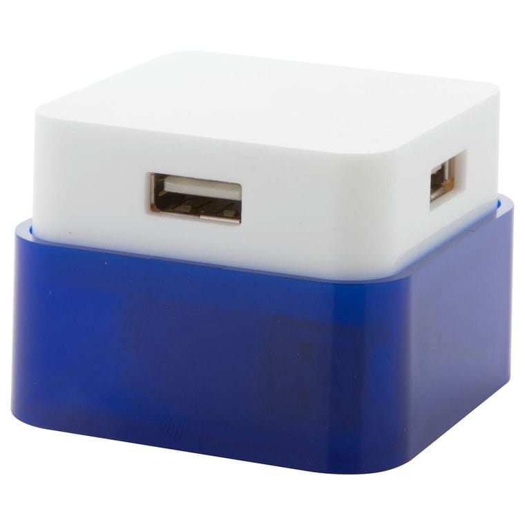 Hub USB Dix albastru alb