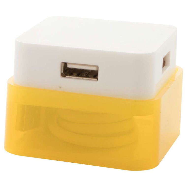 Hub USB Dix galben alb