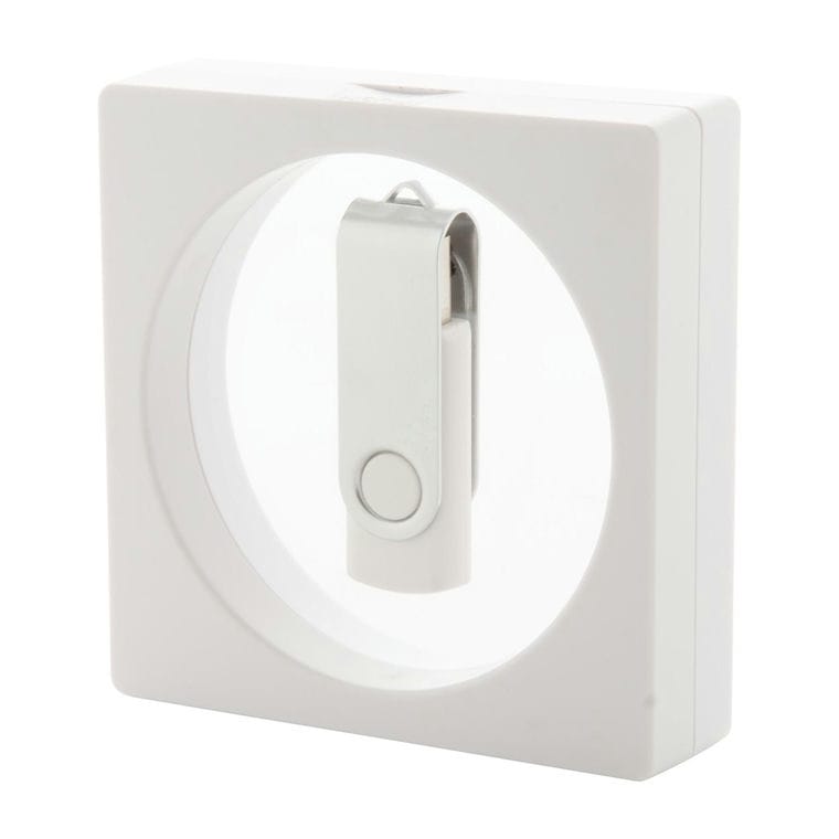 Cutie USB sau breloc Kibal alb transparent