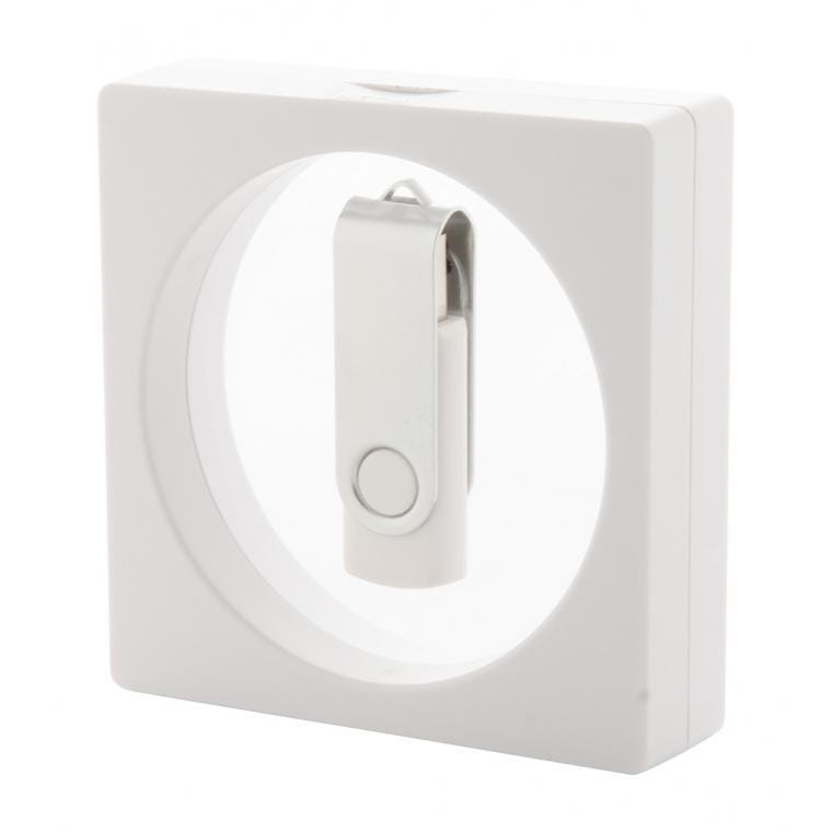 Cutie USB sau breloc Kibal alb transparent