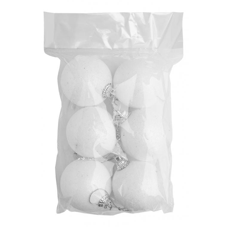 Set ornamente pentru brad Yenkit alb