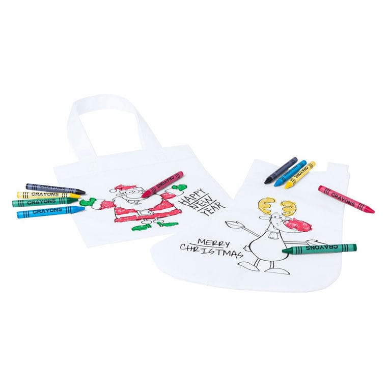 Șosetă Crăciun de colorat Plicom alb roșu