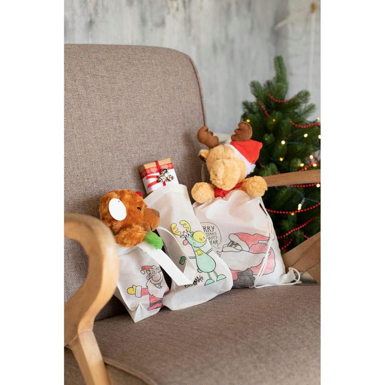 Șosetă Crăciun de colorat Plicom alb roșu