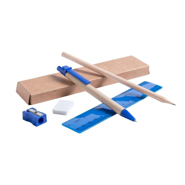 Set instrumente de scris Monoli albastru natural