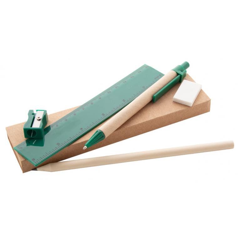 Set instrumente de scris Monoli verde natural