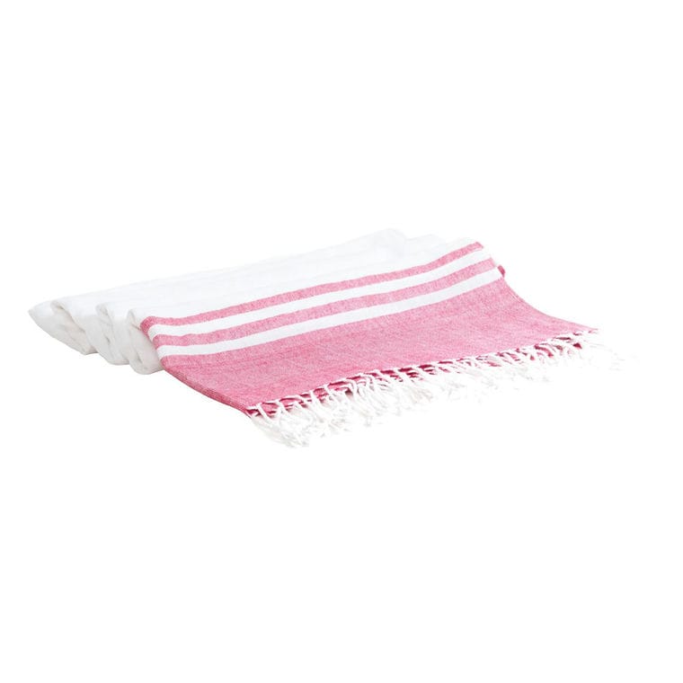 Prosop plajă Minerva roșu alb