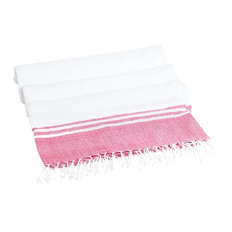 Prosop plajă Minerva roșu alb