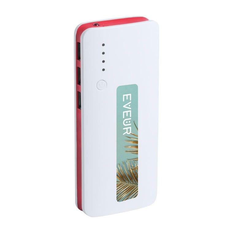 Baterie externă Tenak roșu alb 10000 mAh