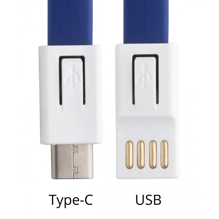 Lanyard cu cablu USB tip C Doffer albastru