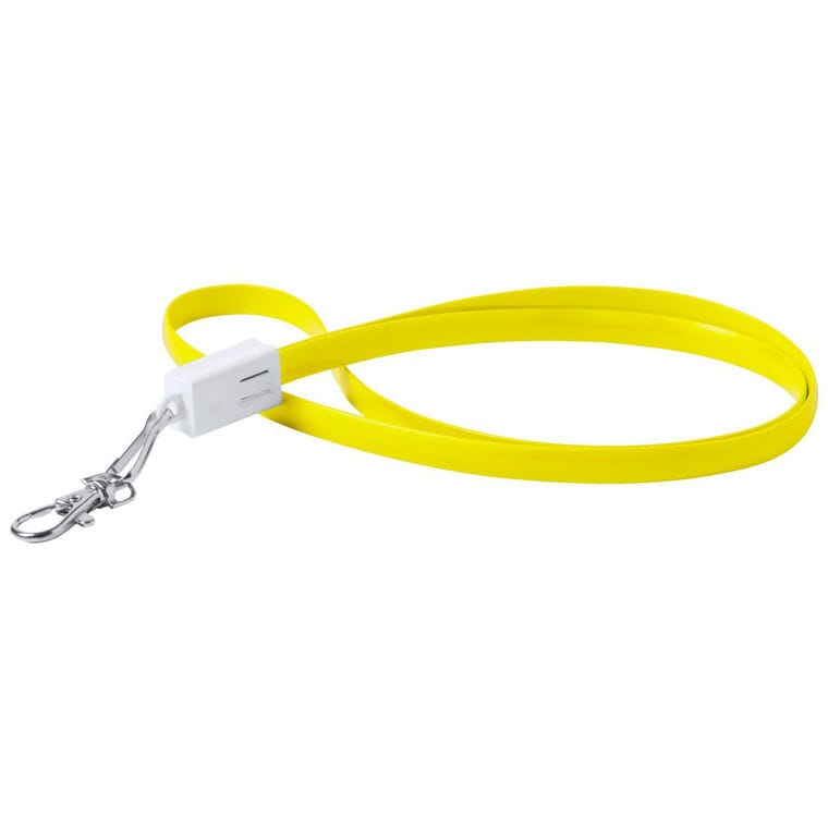 Lanyard cu cablu USB tip C Doffer galben