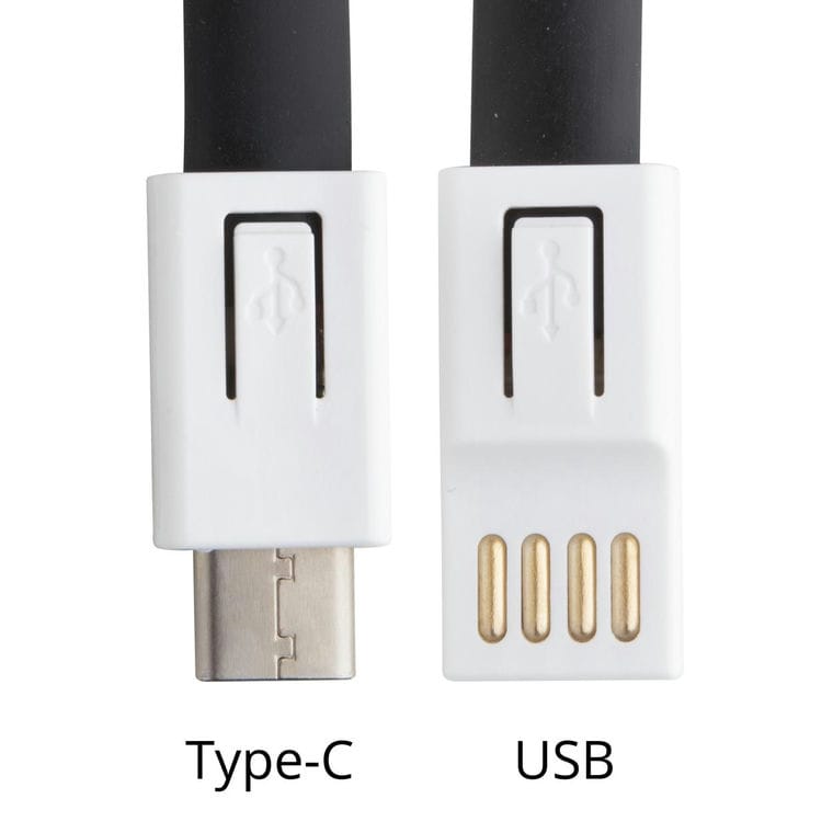 Lanyard cu cablu USB tip C Doffer negru