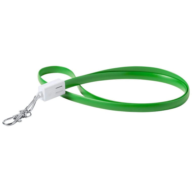Lanyard cu cablu USB tip C Doffer verde
