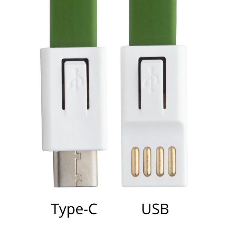 Lanyard cu cablu USB tip C Doffer verde