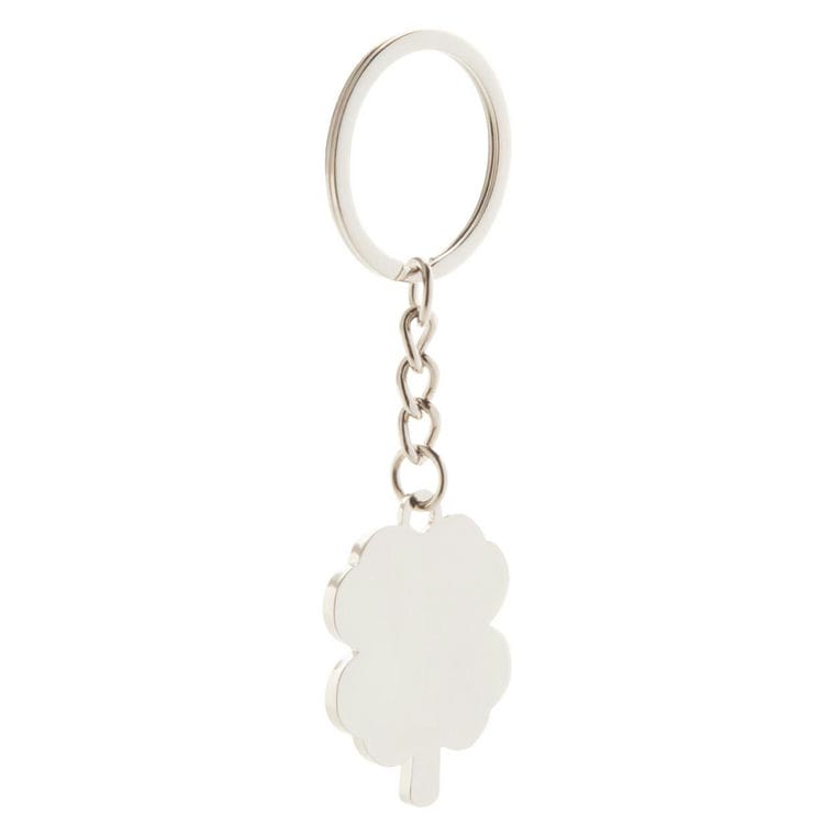 Breloc Lucky argintiu verde