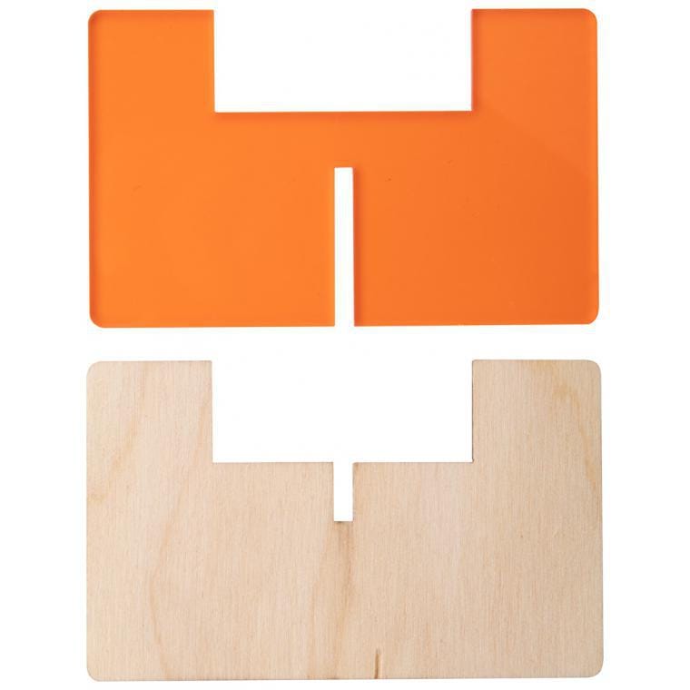 Suport lumânare Candix portocaliu transparent