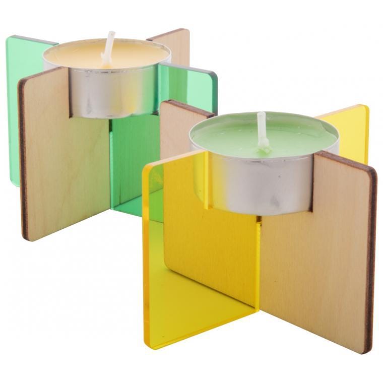 Suport lumânare Candix verde transparent