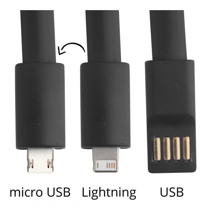 Cablu de încărcare USB breloc Holnier negru