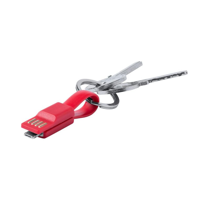 Cablu de încărcare USB breloc Holnier Roșu